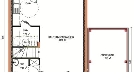 Avant-projet RUAUDIN - 75 m2 - 3 Chambres  - Maine Construction