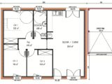 Avant-projet BRETTE LES PINS - 69 m2 - 3 Chambres  Maine Construction