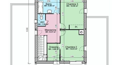 AVANT PROJET Lemans - 120 m² - 3 chambres  - Maine Construction