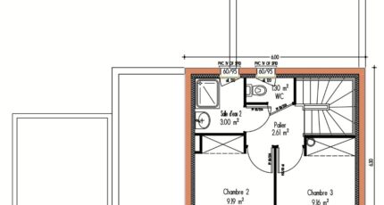 Avant-projet LA CHAPELLE SAINT AUBIN - 76 m2 - 3 Chambres  - Maine Construction