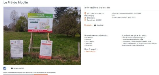 Terrain à bâtir à Teloché, Pays de la Loire