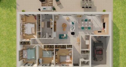 Plain-pied GI 4 ch Design  - Maine Construction
