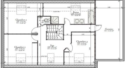 AVANT PROJET L'ARCHE - 127 m² - 4 chambres  - Maine Construction