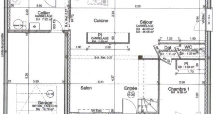 Avant-projet Fay - 105 m² - 4 chambres  - Maine Construction