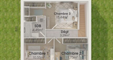 Etage GI 3 ch Trendy  - Maine Construction
