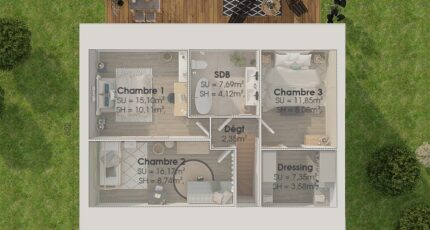Combles GI 3 ch Trendy  - Maine Construction