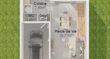 Etage GI 3 ch Trendy  - Maine Construction