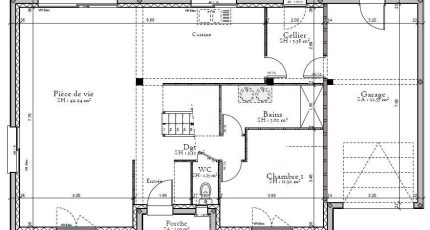 AVANT PROJET L'ARCHE - 127 m² - 4 chambres  - Maine Construction