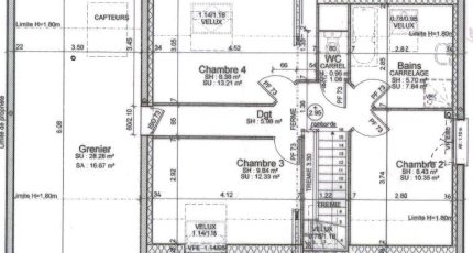Avant-projet Fay - 105 m² - 4 chambres  - Maine Construction