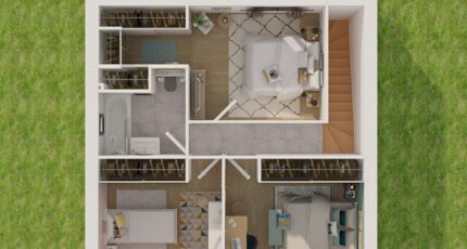 Etage GI 3 ch Design  - Maine Construction