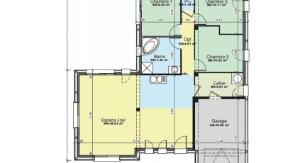 AVANT PROJET Fillé - 90 m² - 3 chambres  - Maine Construction